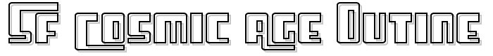 SF Cosmic Age Outine Upright font